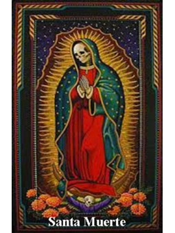 Santa Muerte Plastifizierter Abdruck 5x7,5cm.