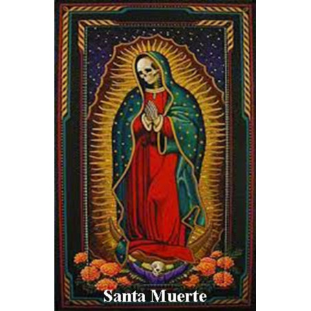 Santa Muerte Plastifizierter Abdruck 5x7,5cm.