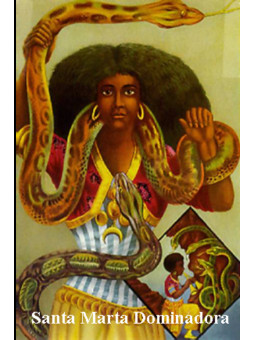 St. Martha die Domina Plastifizierter Abdruck. 5x7,5cm