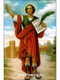 St. Pancrazio Plastifizierter Abdruck. 5x7,5cm