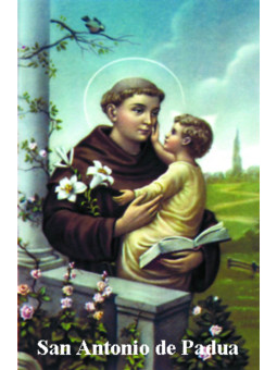 St. Antonius von Padua Plastifizierter Abdruck. 5x7,5cm