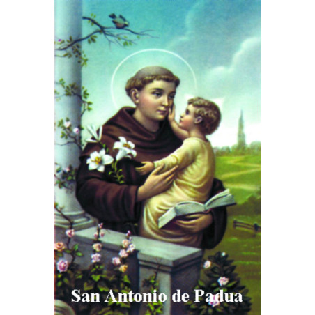 St. Antonius von Padua Plastifizierter Abdruck. 5x7,5cm