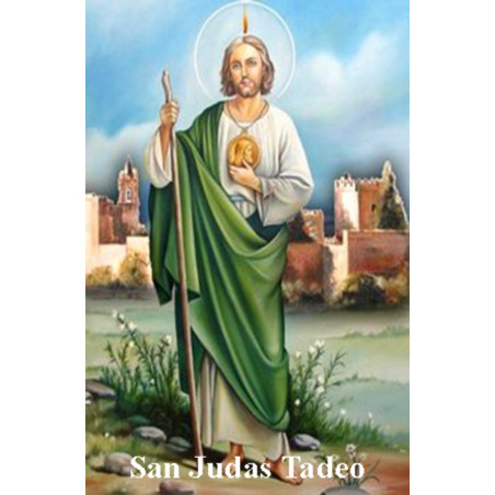 St. Jude Thaddäus Plastifizierter Abdruck. 5x7,5cm