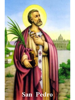 St. Peter Plastifizierter Abdruck. 5x7,5cm