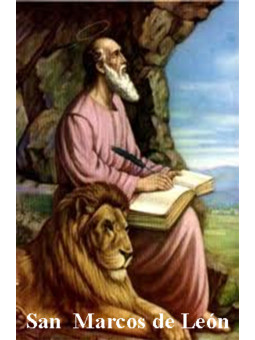 Plastifizierter Abdruck San Marcos de León. 5x7,5cm