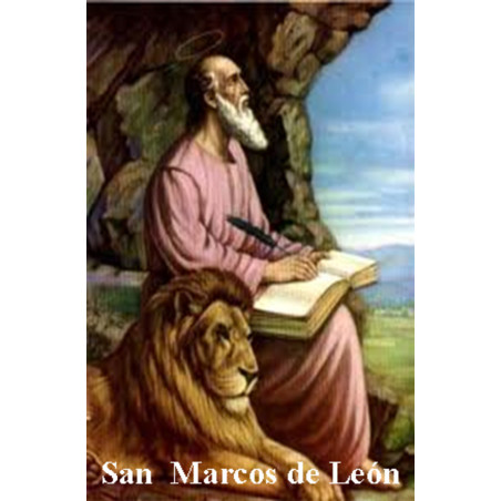 Plastifizierter Abdruck San Marcos de León. 5x7,5cm