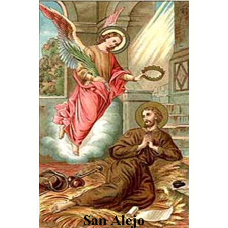 Plastifizierter Abdruck San Alejo. 5x7,5cm