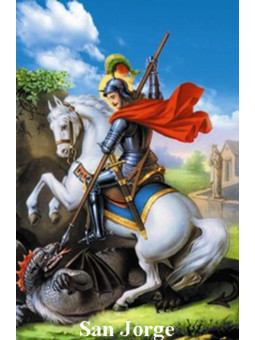 St. George Plastifizierter Abdruck. 5x7,5cm