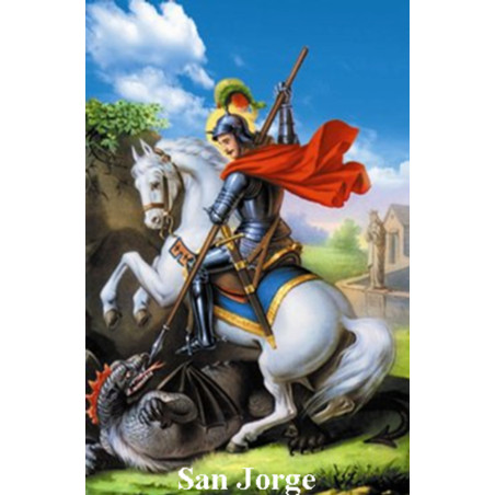 St. George Plastifizierter Abdruck. 5x7,5cm