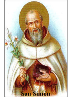 St. Simon Plastifizierter Abdruck. 5x7,5cm