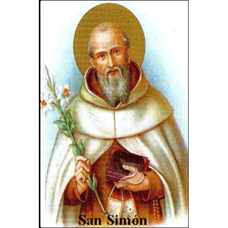 St. Simon Plastifizierter Abdruck. 5x7,5cm