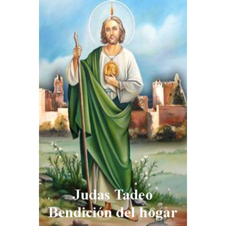 Plastifizierter Abdruck St. Jude Thaddäus Segen des Hauses. 5x7,5cm