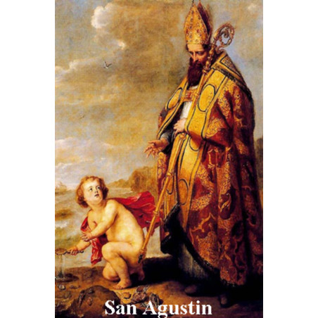 St. Augustine Plastifizierter Abdruck. 5x7,5cm