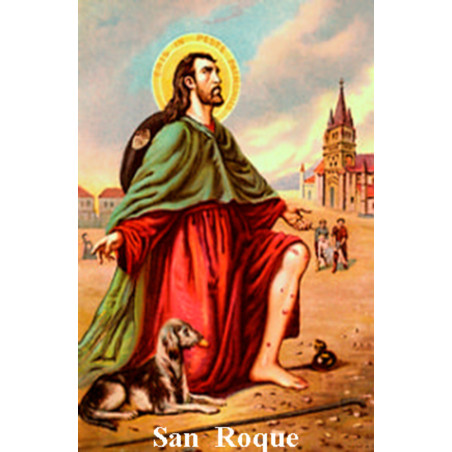 San Roque Plastifizierter Abdruck. 5x7,5cm
