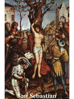 Plastifizierter Abdruck San Sebastian. 5x7,5cm