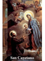 Plastifizierter Abdruck San Cayetano. 5x7,5cm
