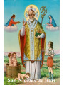 Heiliger Nikolaus von Bari Plastifizierter Abdruck. 5x7,5cm