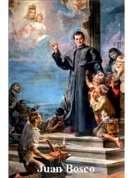 Johannes Bosco Plastifizierter Abdruck. 5x7,5cm