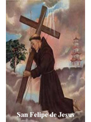 Heiliger Philippus von Jesus Plastifizierter Abdruck, 5x7,5cm.