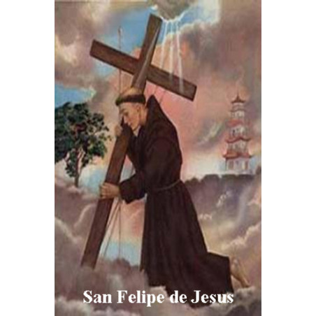 Heiliger Philippus von Jesus Plastifizierter Abdruck, 5x7,5cm.