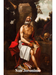 St. Hieronymus Plastifizierter Abdruck. 5x7,5cm