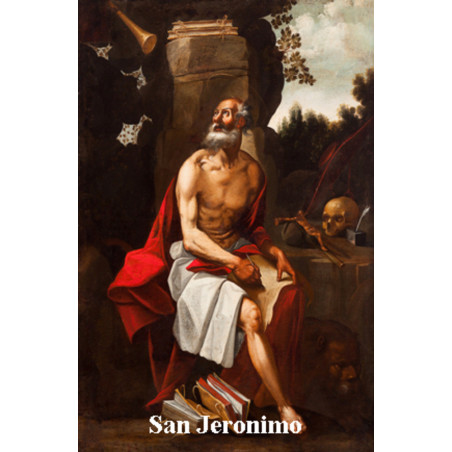 St. Hieronymus Plastifizierter Abdruck. 5x7,5cm