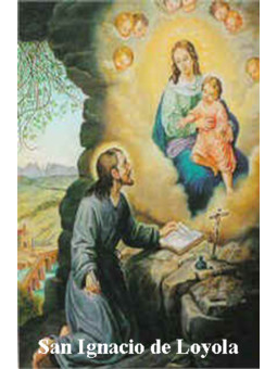 St. Ignatius von Loyola Plastifizierter Abdruck. 5x7,5cm