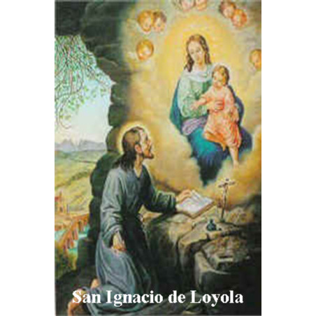 St. Ignatius von Loyola Plastifizierter Abdruck. 5x7,5cm