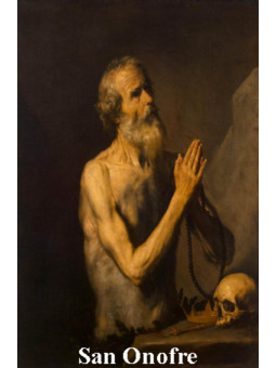 San Onofre Plastifizierter Abdruck. 5x7,5cm