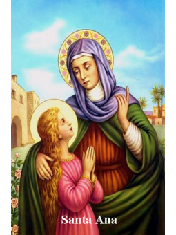 St. Anne Plastifizierter Abdruck. 5x7,5cm