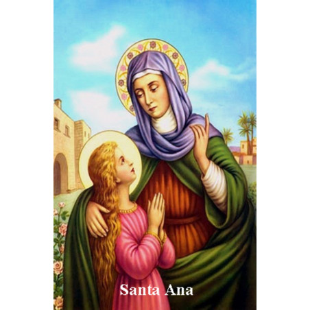 St. Anne Plastifizierter Abdruck. 5x7,5cm