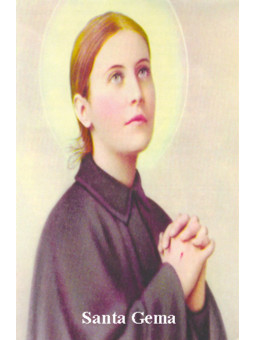 St. Gemma Plastifizierter Abdruck. 5x7,5cm