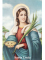 Plastifizierter Abdruck von Santa Lucia, 5x7,5cm.