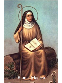 Plastifizierter Abdruck von Santa Monica, 5x7,5cm.