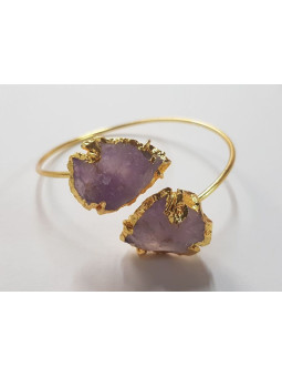 Goldenes Armband Pfeilspitze Mineral Amethyst