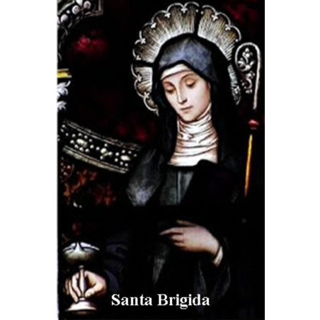 Plastifizierter Abdruck von Santa Brigida, 5x7,5cm.
