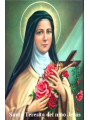 Plastifizierter Abdruck Heilige Therese vom Jesuskind. 5x7,5cm