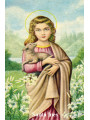 Plastifizierter Abdruck der Heiligen Agnes, 5x7,5cm.
