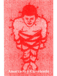 Plastifizierter Abdruck, gebunden und genagelt. 5x7,5cm