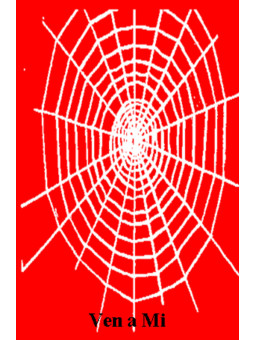 Plastifizierter Abdruck Komm zu mir, 5x7,5cm.