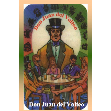 Plastifizierter Abdruck Don Juan del Volteo. 5x7,5cm