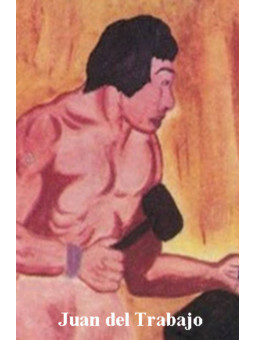 Johannes des Arbeits Plastifizierter Abdruck, 5x7,5cm.