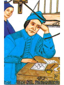 Johannes des Denkens Plastifizierter Abdruck 5x7,5cm.