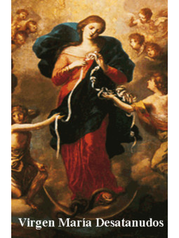 Plastifizierter Abdruck Jungfrau Maria Ungebunden. 5x7,5cm