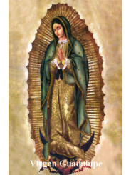 Jungfrau Guadalupe Plastifizierter Abdruck. 5x7,5cm