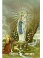 Jungfrau von Lourdes Plastifizierter Abdruck, 5x7,5cm.