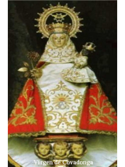 Jungfrau von Covadonga Plastifizierter Abdruck, 5x7,5cm.