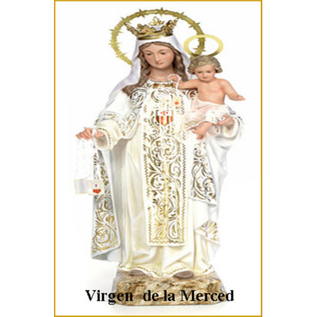 Plastifizierter Abdruck Virgen de la Merced. 5x7,5cm