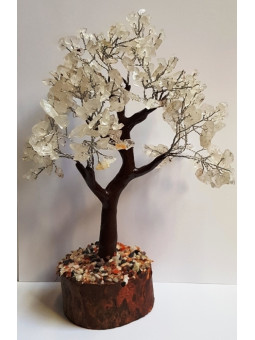 Mineralbaum Amethyst mit Naturholzsockel