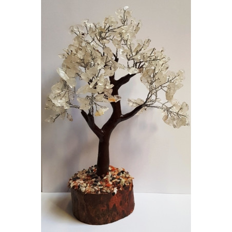 Mineralbaum Amethyst mit Naturholzsockel